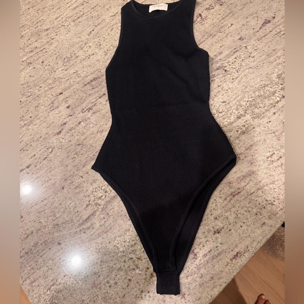 DISSH Black Ribbed Halter Bodysuit - Picture 7 of 7